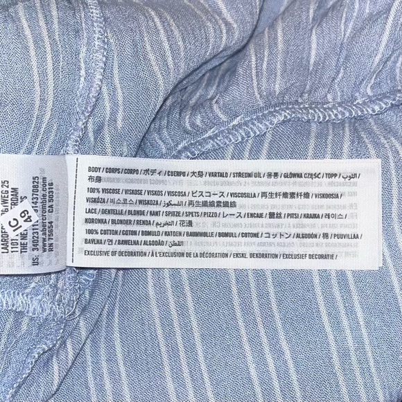 Hollister Boho Babydoll Striped Top -Medium - Picture 8 of 11